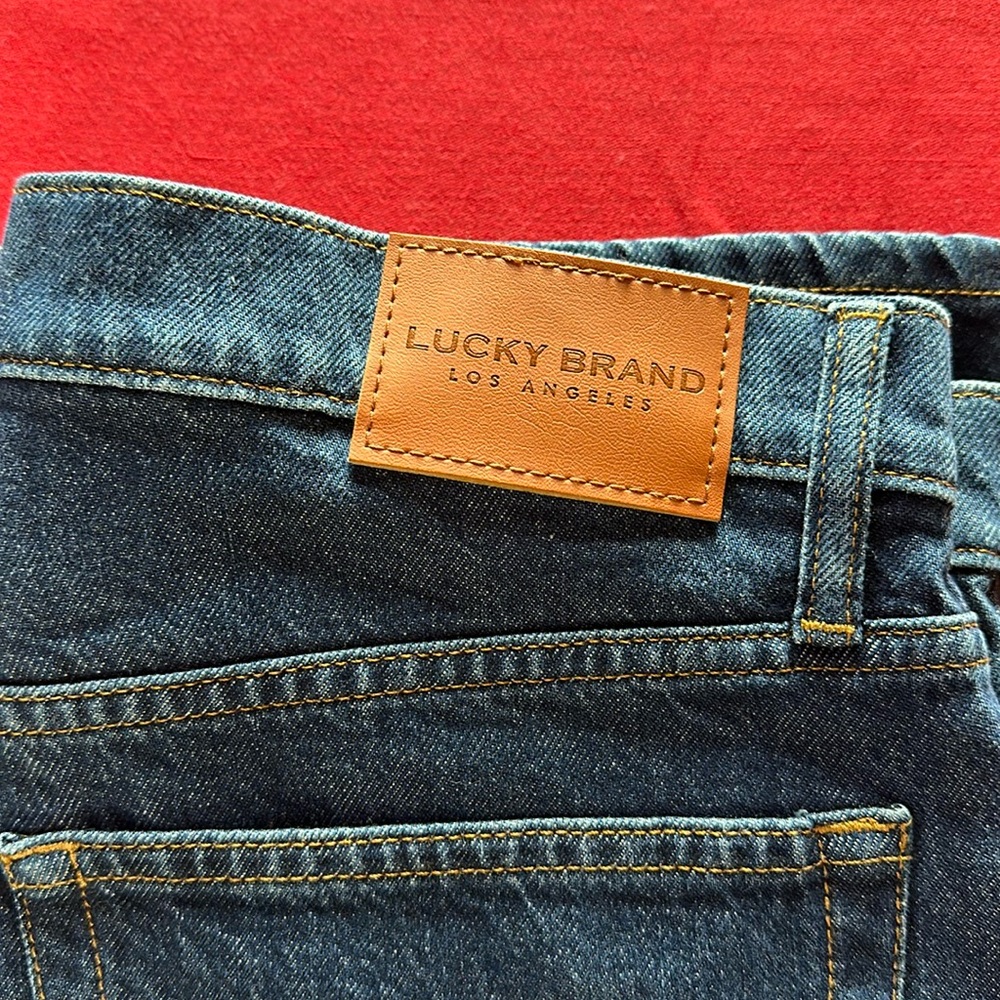 NWOT Lucky Brand Relaxed Blue Denim Relaxed Fit Stovepipe Jeans - 14/32